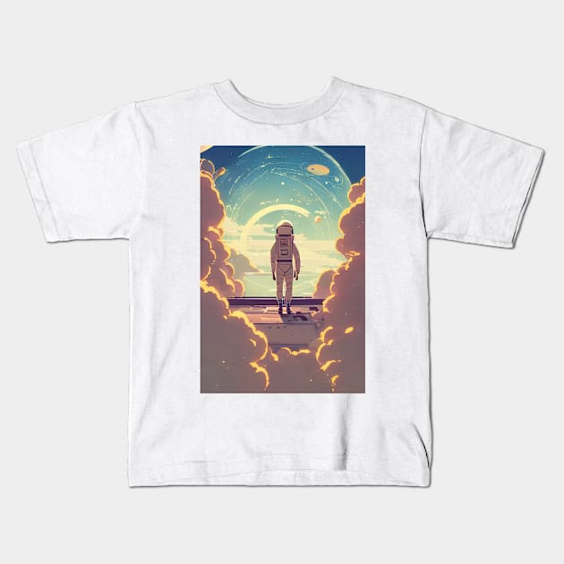 Spaceman Kids T-Shirt by Artieries1
